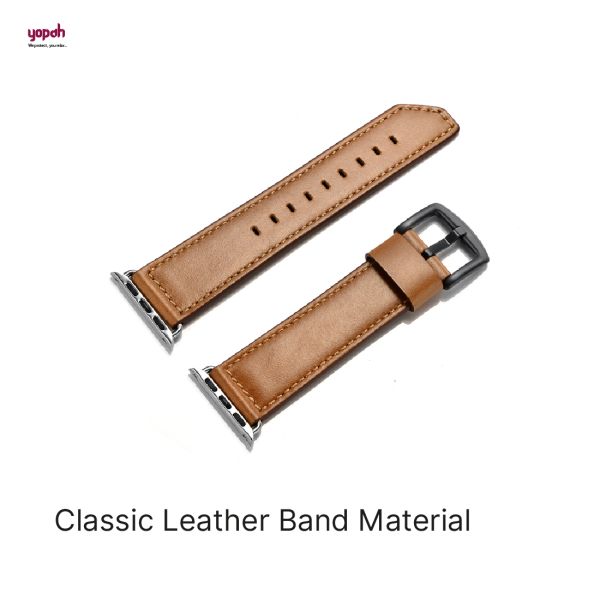 Yopah Leather strap for apple watch series 3/4/5/6 42/44 mm (Brown)
